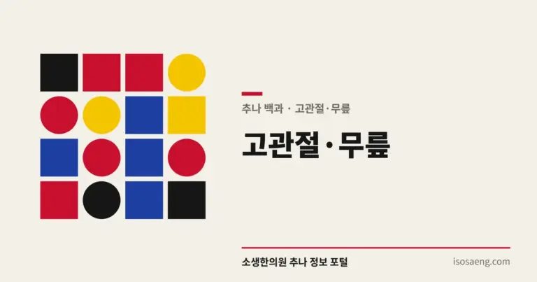 고관절·무릎 — 추나 백과