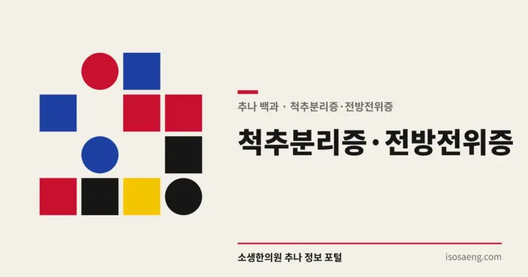척추분리증·전방전위증 — 추나 백과
