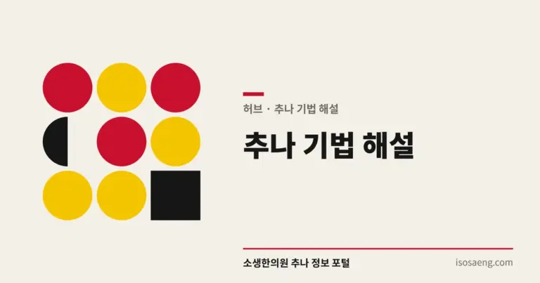 추나 기법 해설 — 쉽게 배우는 추나