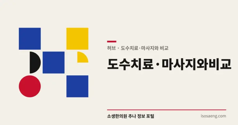 도수치료·마사지와 비교