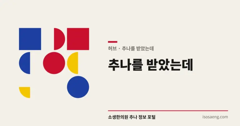 추나를 받았는데