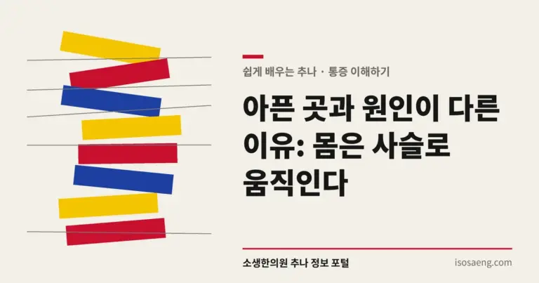 아픈 곳과 원인이 다른 이유: 몸은 사슬로 움직인다