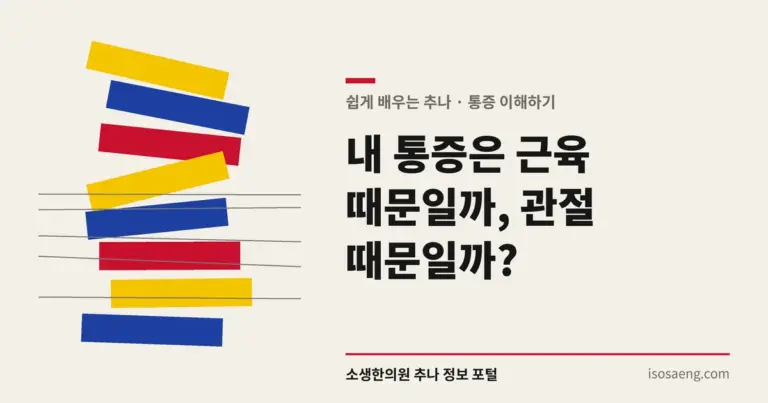 내 통증은 근육 때문일까, 관절 때문일까?