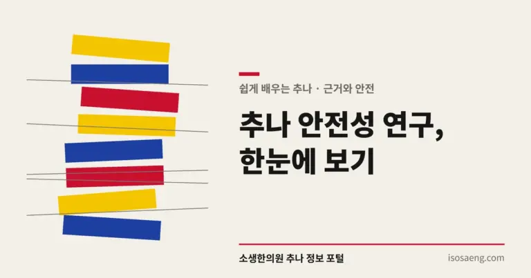 추나 안전성 연구, 한눈에 보기