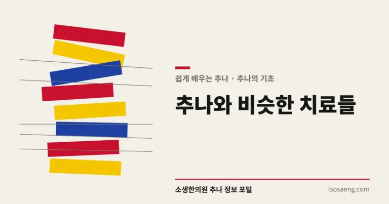 추나와 비슷한 치료들