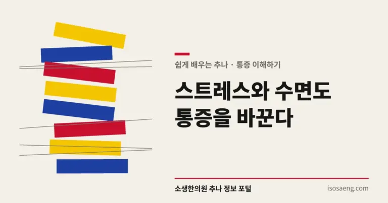 스트레스와 수면도 통증을 바꾼다
