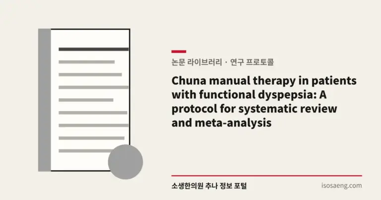 Chuna manual therapy in patients with functional dyspepsia: A protocol for systematic review and meta-analysis
