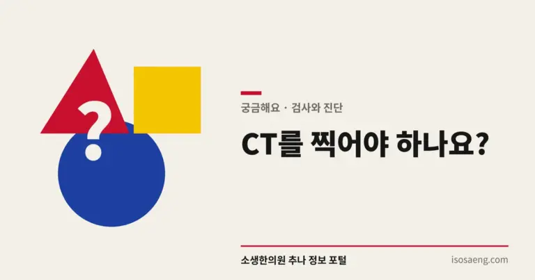 CT를 찍어야 하나요?