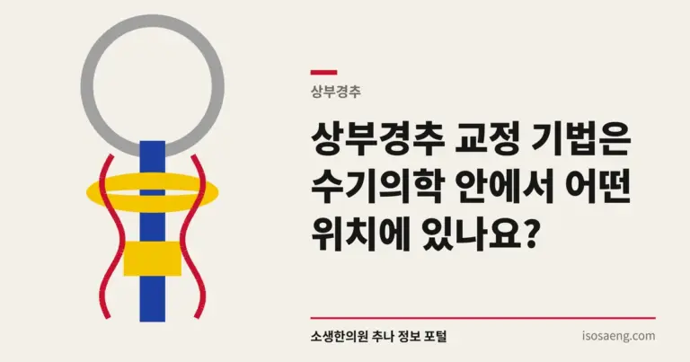 상부경추 교정 기법은 수기의학 안에서 어떤 위치에 있나요?
