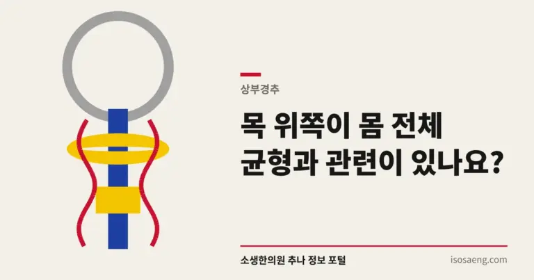 목 위쪽이 몸 전체 균형과 관련이 있나요?